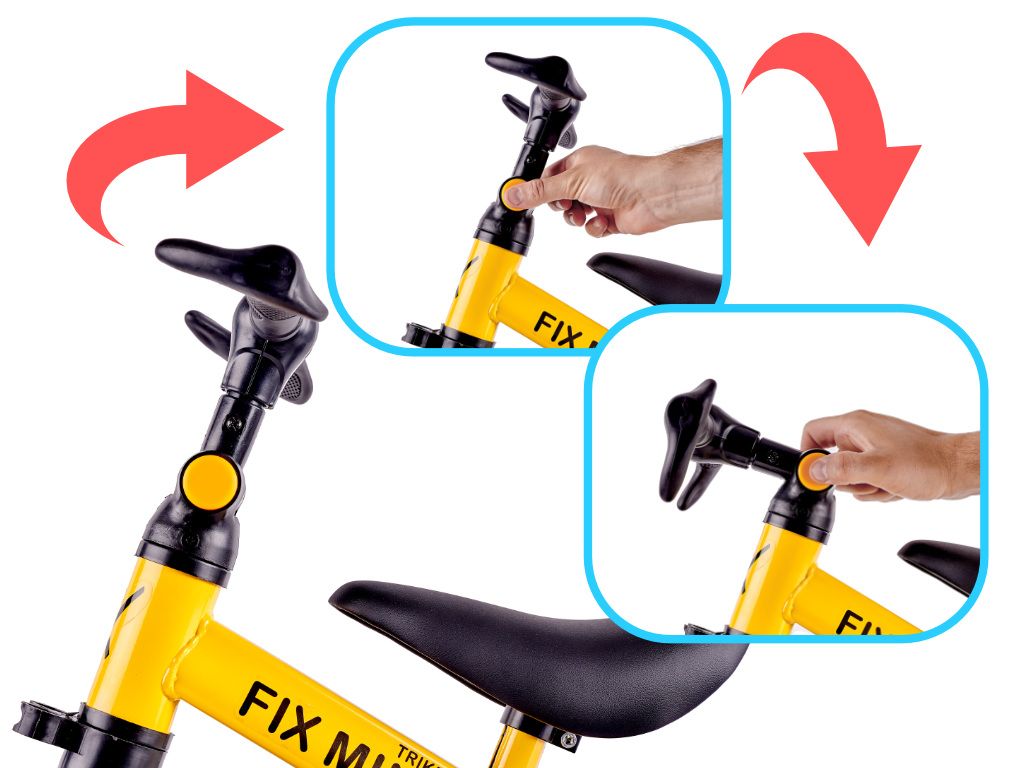 Trike Fix Multifunkční dětská tříkolka 3v1 žlutá