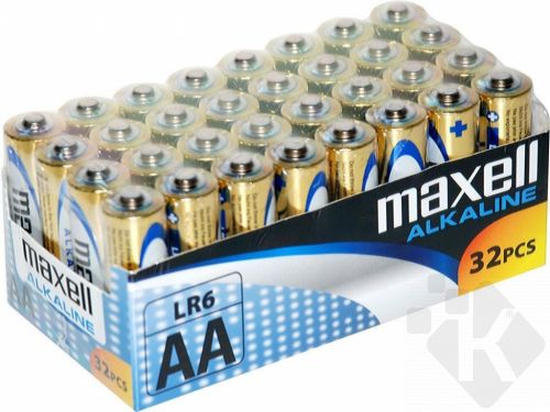 Tužkové Alkalická baterie MAXELL LR6 AA 32ks