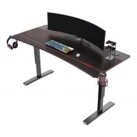 ULTRADESK Herní stůl Ultradesk CRUISER RED, 160x70 cm, 66-82 cm, výškově nastavitelný (UDESK-CR-RD)