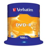 Verbatim DVD-R 4,7GB 16x, Advanced AZO, cakebox, 100ks (43549)