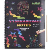 Scratch off notebook rainbow 10 sheets in bag 28x21cm