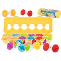 Vzdelávacie puzzle vajíčka tvary a farby 12 kusov