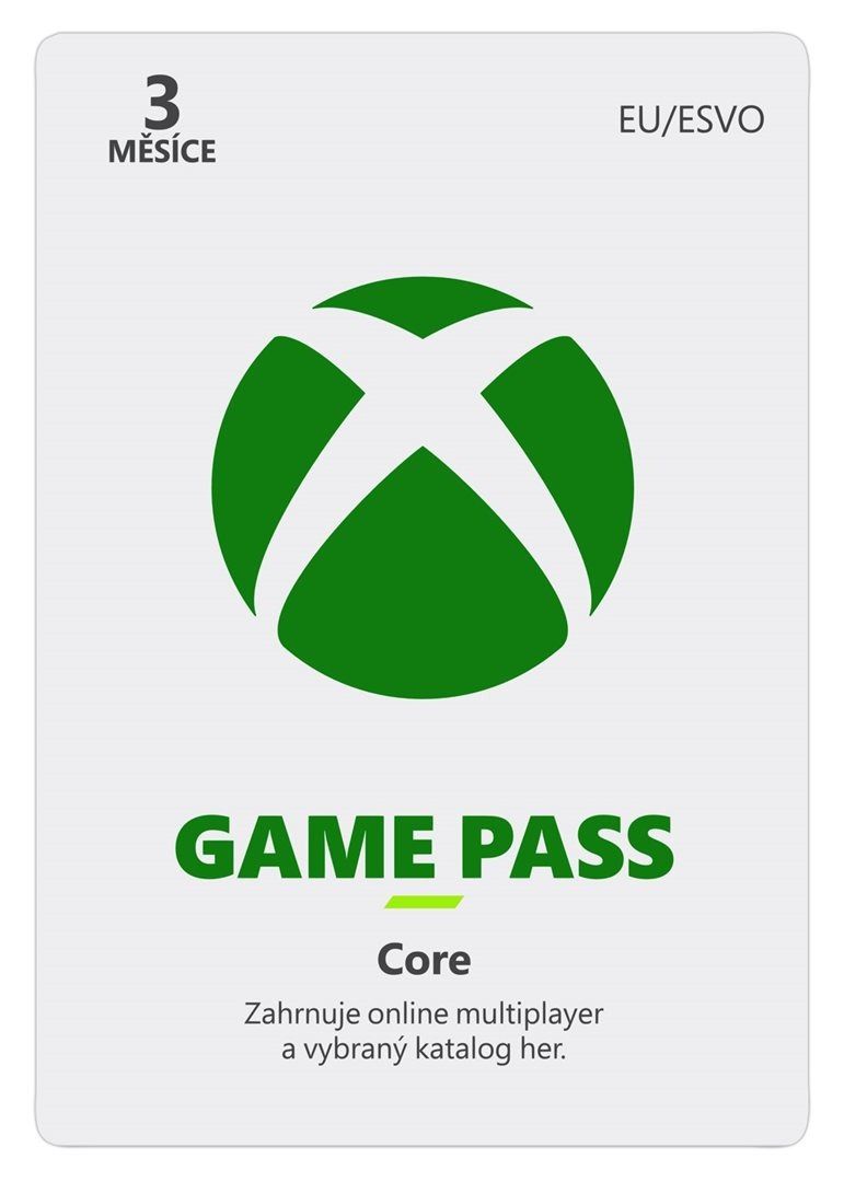 XBOX - Game Pass Core - předplatné na 3 měsíce (EuroZone)