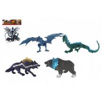 Zvířata Fantasy plast drak vlkodlak 4ks v sáčku 28x30x8cm