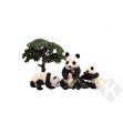 Zvířátka safari ZOO 10cm sada plast 4ks panda 2 druhy v krabičce 22x13x9,5cm