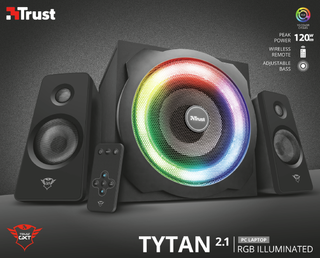 TRUST GXT Tytan 2.1, RGB, reproduktory (22944)